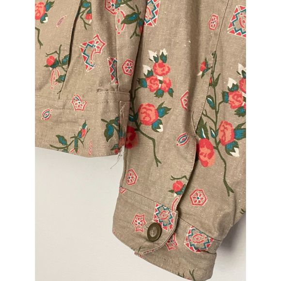 SK Wear Vintage Dainty Floral Neutral Jacket Women's Size Large No Wear A122 - Picture 6 of 13